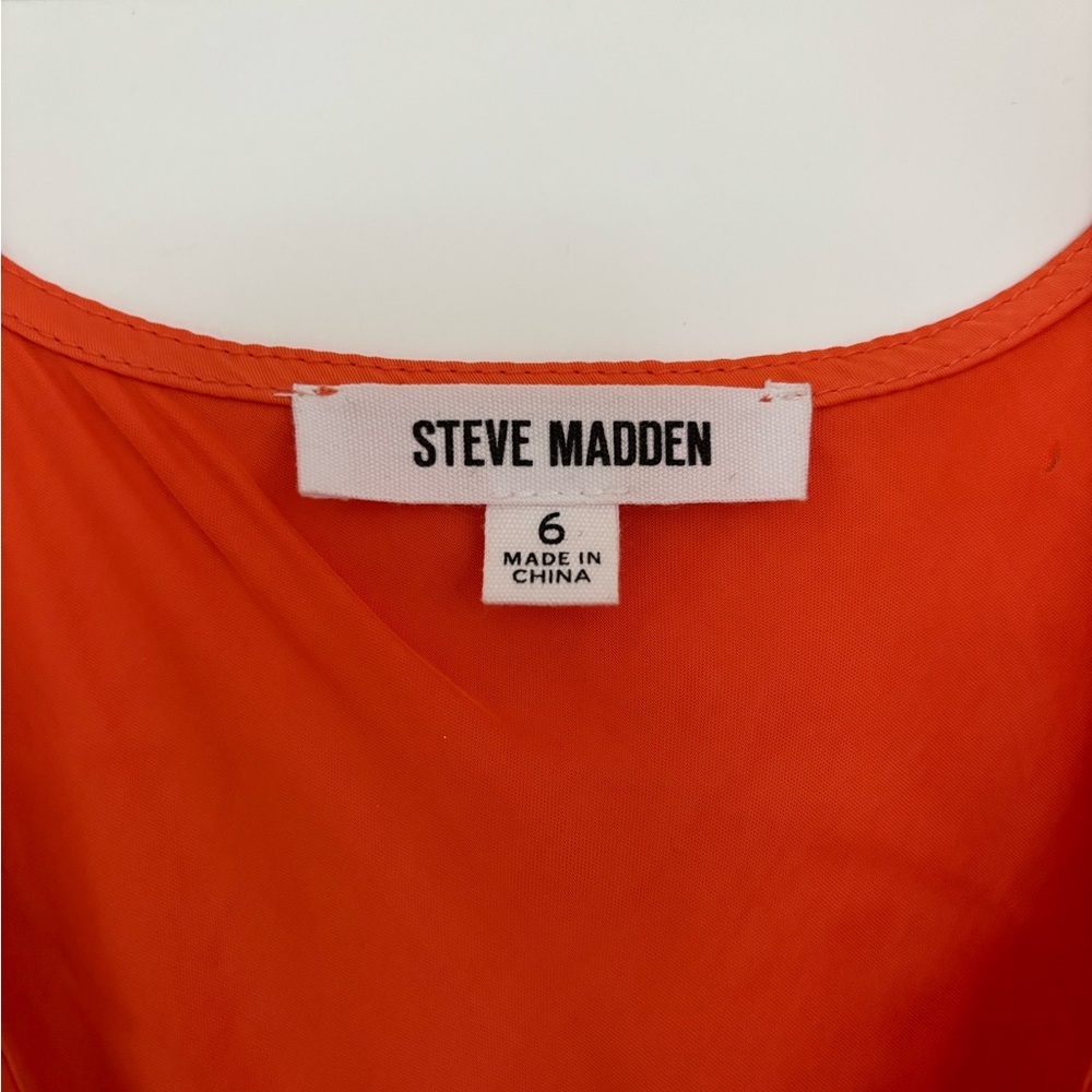 Steve Madden Bright Orange Fringe Maxi Dress - Picture 5 of 11